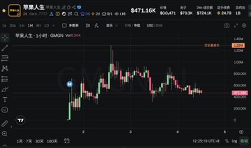 The image shows a trading chart with multiple lines representing cryptocurrency prices across different time periods. The chart displays a downward trend for the currency, as evidenced by the downward sloping lines. This could be indicative of the market reacting negatively to certain factors or events, such as changes in regulations or economic conditions, which are causing investors to lose faith and sell their assets.