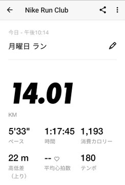 The image features a cellphone screen displaying information about an exercise routine. The screen shows that the person has completed 5 kilometers, as indicated by the number "14.01" displayed at the top of the page. This text could be written in another language or in an Asian script, suggesting the phone's use by someone from a different country. The main focus of the image is on the time and distance traveled during exercise, providing a visual representation of one's fitness progress over time.