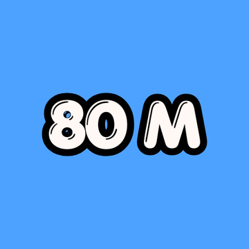 The image features the bold text "80M" in white bubble letters with a black outline against a light blue background, visually emphasizing the $80M market cap milestone of the Sui Dollar ($USDsui) stablecoin mentioned in the announcement.