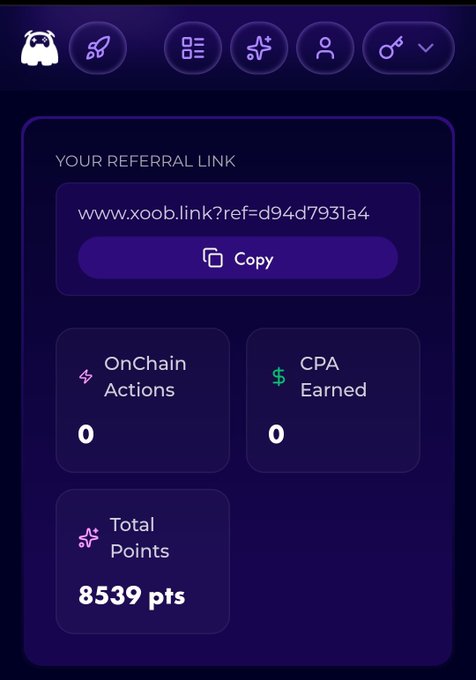 A screenshot of an email client that shows the summary text 'Your referrer link'. The main focus of the image, however, appears to be a social media interaction called '@TheARCTERMINAL' and '@XOOBNetwork Fams I am jumping between'. This suggests that the user is interacting with someone named @TheARCTERMINAL on XooB Network. The background of the screenshot is purple, and it is located below some text, but the text itself does not provide enough context to fully understand what the interaction is about or why it's important for the viewer to pay attention to the post.