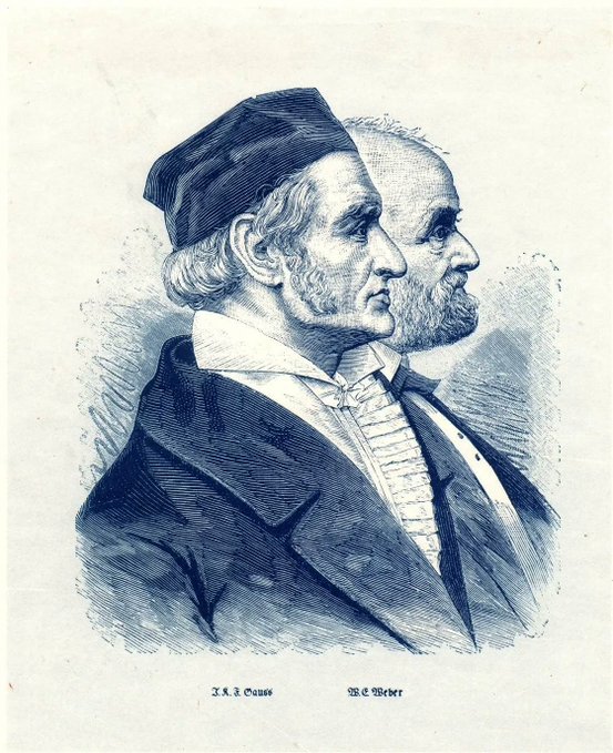 A historical engraved portrait showing two men in profile, with the labels 'J.J.A. Caussé' and 'W.C. Weber' beneath them.