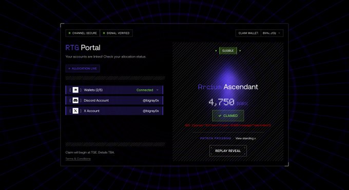 The image shows a screenshot of a computer screen with text, which appears to be related to claims made about an allocation on eBay. The main focus is on "claimed my $ARX allocation four figures in bear market ain't small at all". This indicates that someone has claimed their allocation as being less than 4 figures, and they are stating that it's not a sufficient amount for them.