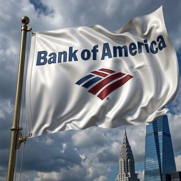 The image features a white flag with the Bank of America logo flying high above a city skyline, including a skyscraper. The text "Hot take: @ZKsync is the only privacy project that actually works for Banks. We’ve been reflecting on this after the very recent @Zcash news. A serious vulnerability in their shielded Orchard system went undetected for years." This message seems to be related to the Bank of America logo and the importance of privacy in today's digital age, as indicated by the reference to @ZKsync being a privacy project that actually works for banks.