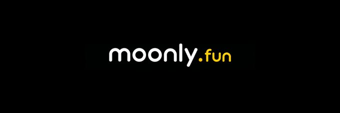 Logo for 'moonly.fun' displayed in white and yellow text on a black background.