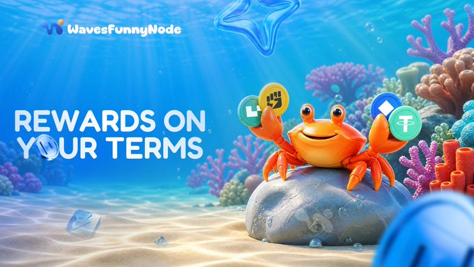 The image features a cartoon crab sitting on a rock surrounded by coral reefs and other sea creatures, with text that reads "Rewards on your terms" above the crab's head. The text also mentions that custom payouts feel different compared to standard payouts because of the flexibility in how they are received.