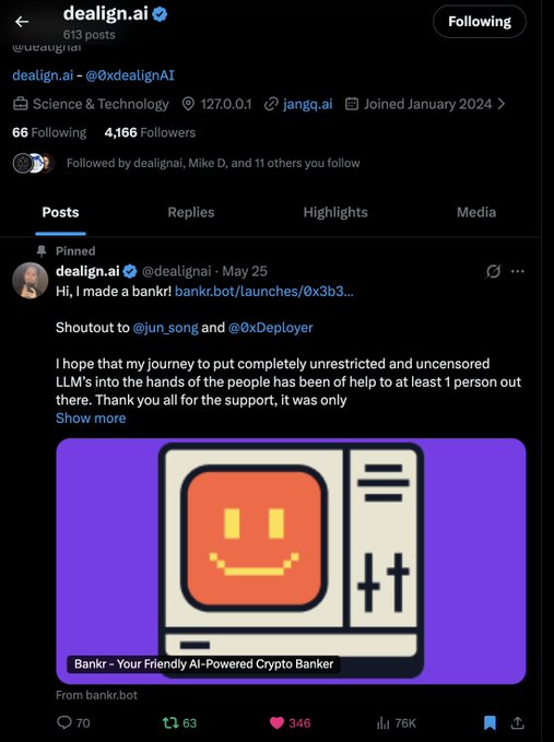 The image shows a post on Twitter discussing the presence of a computer monitor featuring an animated smiley face. The caption reads: "The developer has removed the pinned CA from the profile page. This is scamer. be carefull.", which implies that someone who was once part of this particular account might not want to interact with it anymore or share their experience related to the post on Twitter.