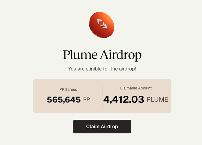 In this image, there's a screenshot of an online claim form for the PLUME Airdrop cryptocurrency platform. The main focus of the image is a red circle, which serves as the centerpiece and displays "PLume Airdrop" along with some text that informs users about their allocation. The post also mentions that the claim has been live for 3 months and has ended recently. It further provides details on how to claim the airdrop using the PLUME platform: Claim your share for a price of $0.013 at current price, which is about $58 after August 2026 (this year). Flex your allocation below this claim window.