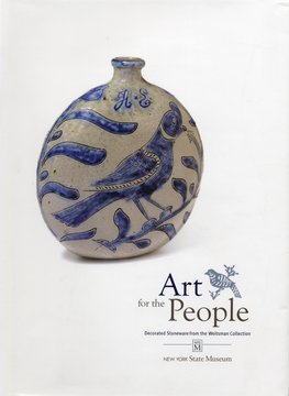 The image features an old blue and white vase with a bird design, which appears to be made of stoneware. The vase has been described as being "old" and "very old", suggesting that it might have historical or artistic value. The image is part of a series on the New York State Museum's website, where they showcase various artworks from different periods in history. The post highlights Adam Weitsman, who is known for his interest in antique pottery and has been involved in collecting stoneware pieces like this vase.
