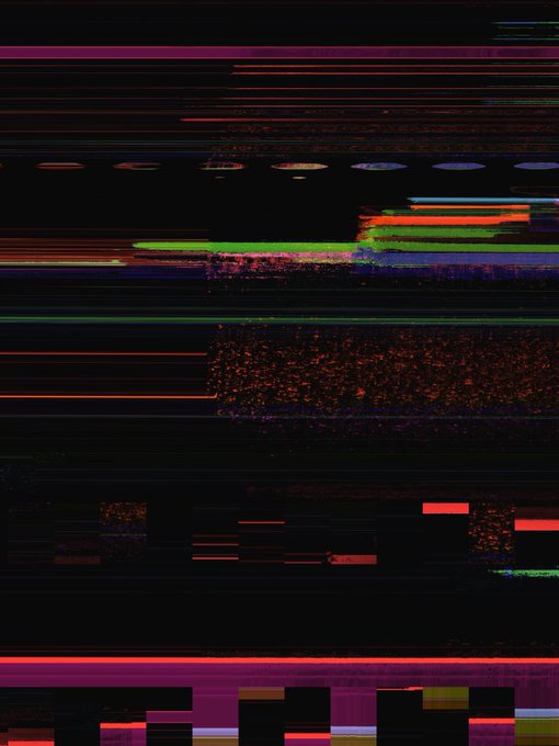 The image appears to be a heavily corrupted or glitched digital artwork featuring streaks of red, green, orange, and blue lines against a black background, with colored blocks at the bottom—evoking the appearance of a malfunctioning video signal or datamoshed visual. It relates to the listed NFT ""059" by Dr. Waket & Mr. E (Ernesto Asch)" as one of the limited edition pieces in the collection, with its abstract, distorted aesthetic reflecting the experimental digital art style of the creators.