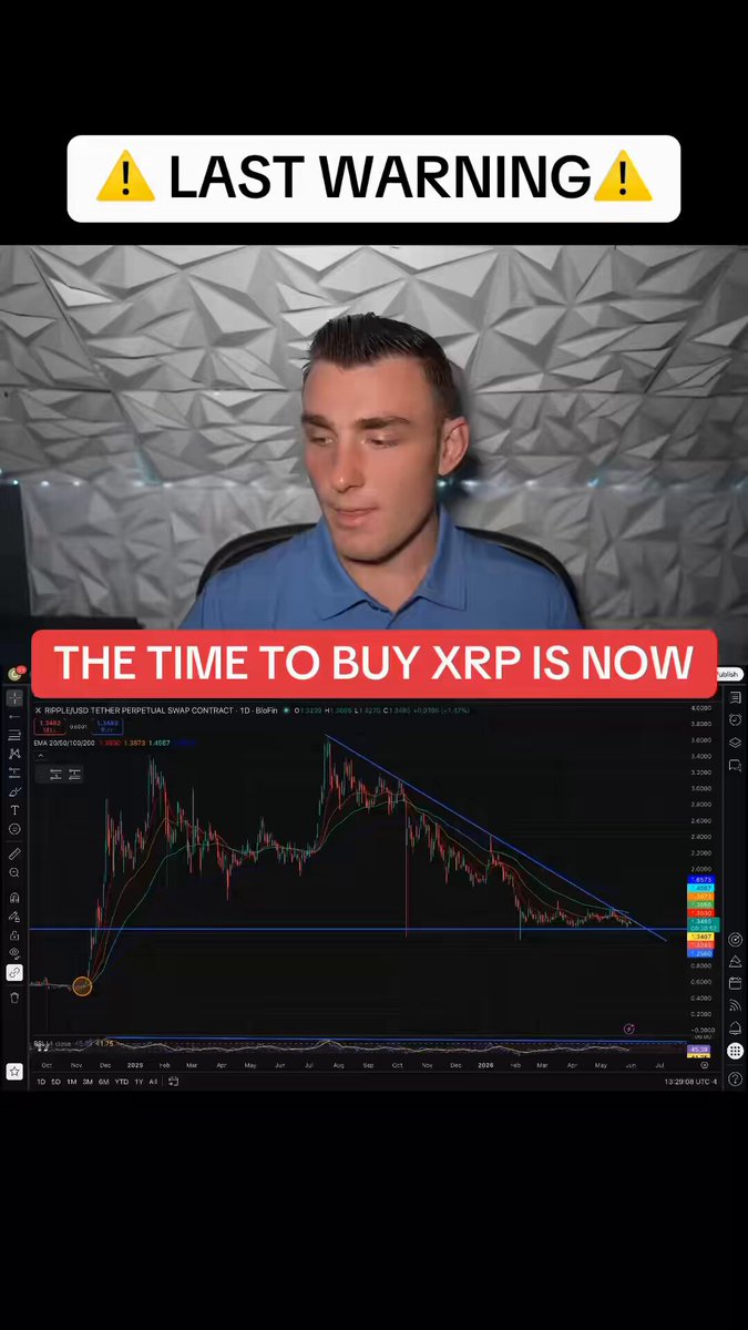 The image features a chart with Bitcoin prices, and there's text that says "The time to buy XRP is now". The bottom of the screen reads "Uptrend begins now" which suggests that the price has been rising recently, creating an opportunity for people to invest in Bitcoin or other digital assets. The text implies that someone could be buying Bitcoin at this time, possibly taking advantage of the current upward trend before it reaches its peak or until it starts to decline again.