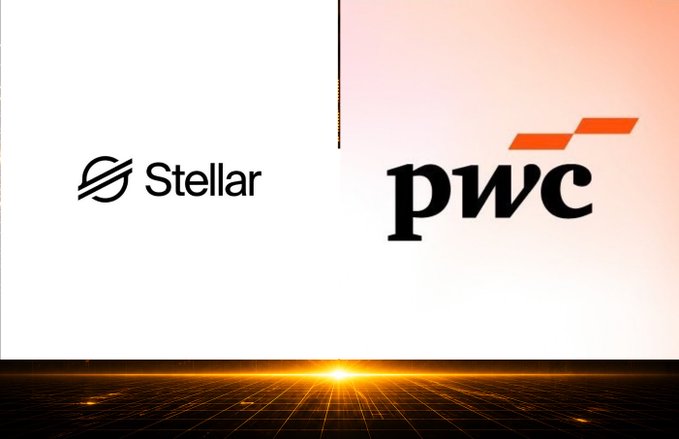 A split-screen image showing the logos of 'Stellar' and 'pwc' (PricewaterhouseCoopers), suggesting a partnership or collaboration between the two companies.