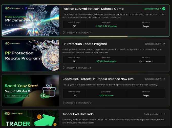 The image features a screenshot of an online video player, possibly YouTube or another streaming platform, displaying four different videos. The titles of these videos are: "PP Defense Camp", "PPC Protection Rebate Program", "PP Protection Rebalance Program", and "PP Protection Rebound Program". 

These videos appear to be related to trading activities for the PPP protection program, offering information about its purpose, benefits, and how it can be accessed. The post in question aims to help traders understand the PP protection program better by providing details on each video's content.