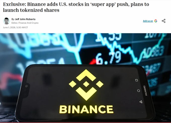 The main focus of this image is a smartphone placed on a table with Bitcoin and financial market data displayed behind it. The text in the image suggests that users outside the United States can now buy Bitcoin stocks, either from Bitcoin exchanges or from trading apps like Binance. This indicates a shift towards decentralization within the cryptocurrency space and the potential for wider access to investment opportunities through digital platforms.