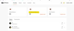 A screenshot of the PayPal interface showing a balance of $0 and recent activity transactions displayed in a list format.