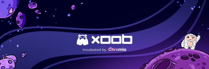 The image features a banner with a cartoon character sitting on top of a planet surrounded by stars. The text "Xooob" is displayed below the character, which suggests that this might be an advertisement or promotional material for a product or service related to space exploration or astronomy.