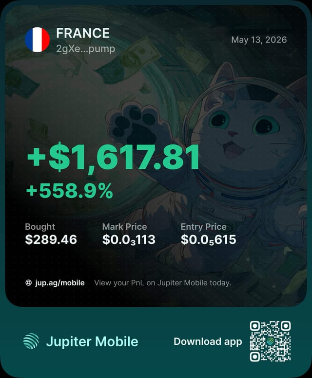 The image shows an advertisement for the app Jupiter Mobile that allows users to download trade apps with offers on various cryptocurrencies, including Bitcoin and Monero. It also includes a graphic of a cat wearing a helmet and holding a wallet. The post is about the community aspect of this app, highlighting how it brings together cryptocurrency enthusiasts by offering them free download applications for Bitcoin and Monero. This app provides access to trade prices and market trends in these digital currencies, helping users make informed decisions when trading their assets on Jupiter Mobile's platform.
