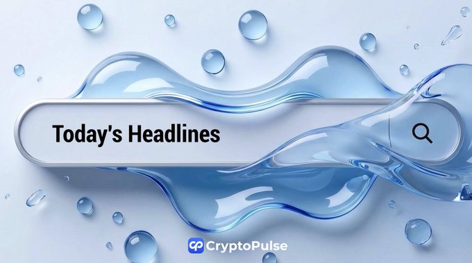 "Today's Headlines": The headline of a news article or blog post about Bitcoin drops below $77,000 and a Trump prediction market jurisdiction is discussed. There are also mentions of CryptoPulse, Pump.fun, and lists of cryptocurrencies like Bitcoin, BNB, and more.