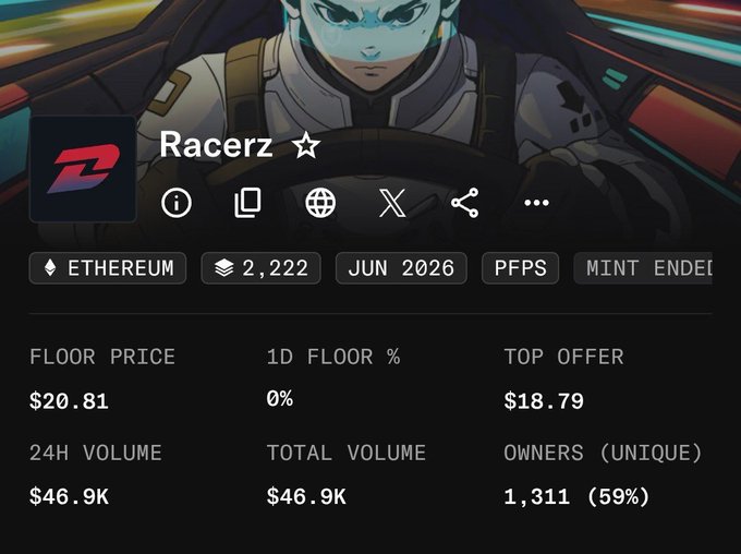 The image features a screenshot of a video game poster, specifically one from the game @Racerz, which has several gamers talking about the new release. The most intriguing part of the image is that it includes text related to cryptocurrency and mentions that the price for this release is $6.80 or $18.79. This information gives potential buyers an idea of how much they should pay to acquire the game. The poster also showcases a racer driving in the game, further emphasizing the gaming experience that players can expect from @Racerz.