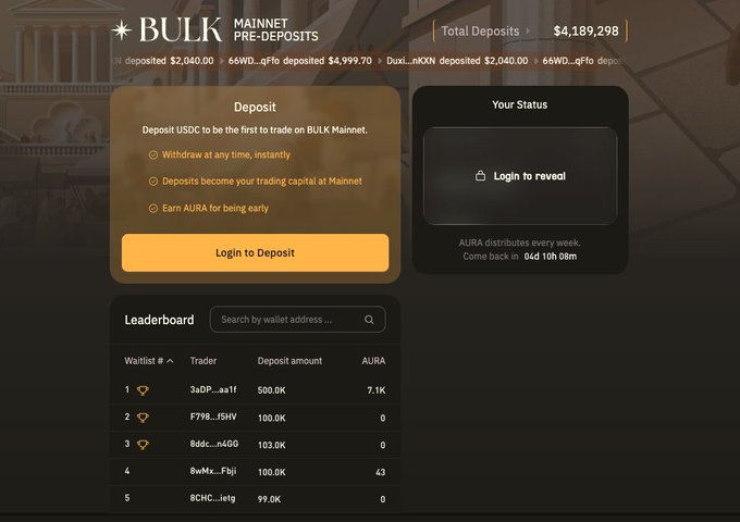 中文名称金额@bulktrade 主网正式上线&每周六=100&根据金额×时间&日期=5/11/2021&及所指向=Solana 三大Perp之一(SOLANA_zh)