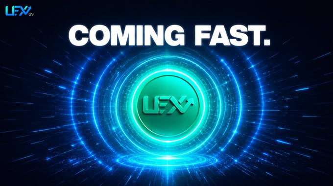 A promotional graphic with a glowing blue circle and the text 'COMING FAST.' alongside the LFX (LFV.US) logo.
