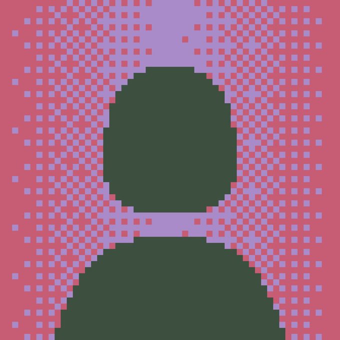 A pixelated placeholder avatar featuring a dark gray silhouette of a person against a red and purple checkered background, representing the default profile image for user "Max Extractors" (@ColeThereum) on Twitter.