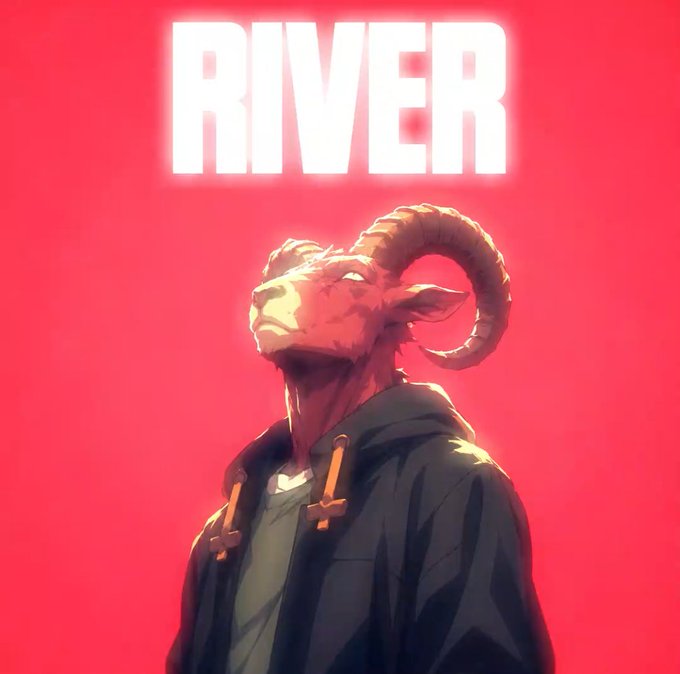 The image features a cartoon character with horns standing against a red background. The caption of the image reads "RIVER" written in white letters above the character's head. There are also two other words, "Two years in this space teaches you to ignore most things But every once in a while something genuinely earns your attention $RIVER earned mine @RiverdotInc removed the friction that kills most stablecoin systems, deposit on one chain, BTC, ETH, BNB all". The image is related to the post because it features a cartoon character with horns and the caption "RIVER" written above its head.