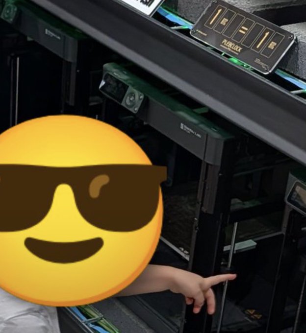 A baby's face has been edited onto a photo of a small child pointing at a "FlexHOX" Bitcoin mining device, humorously suggesting even the child understands Bitcoin's fundamental value proposition that "1₿ = 1₿."