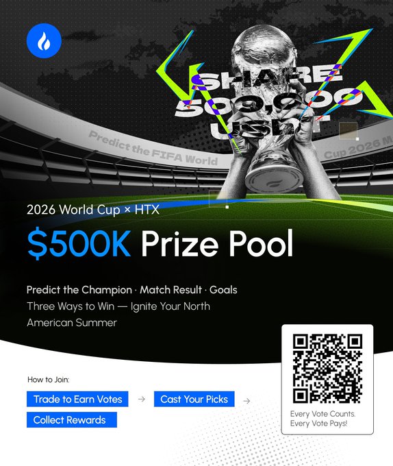 The image features a poster for an event related to the World Cup. The poster includes a photo of a trophy and text about joining the event, predicting the winner, and winning big with the World Cup. There are also three ways to win the prize pool shown on the poster.