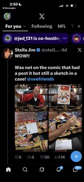 A screenshot of an X (formerly Twitter) post by user Stella Jim (@stellii__) responding to @jed_131, featuring photos of multiple people sketching on large pads of paper.