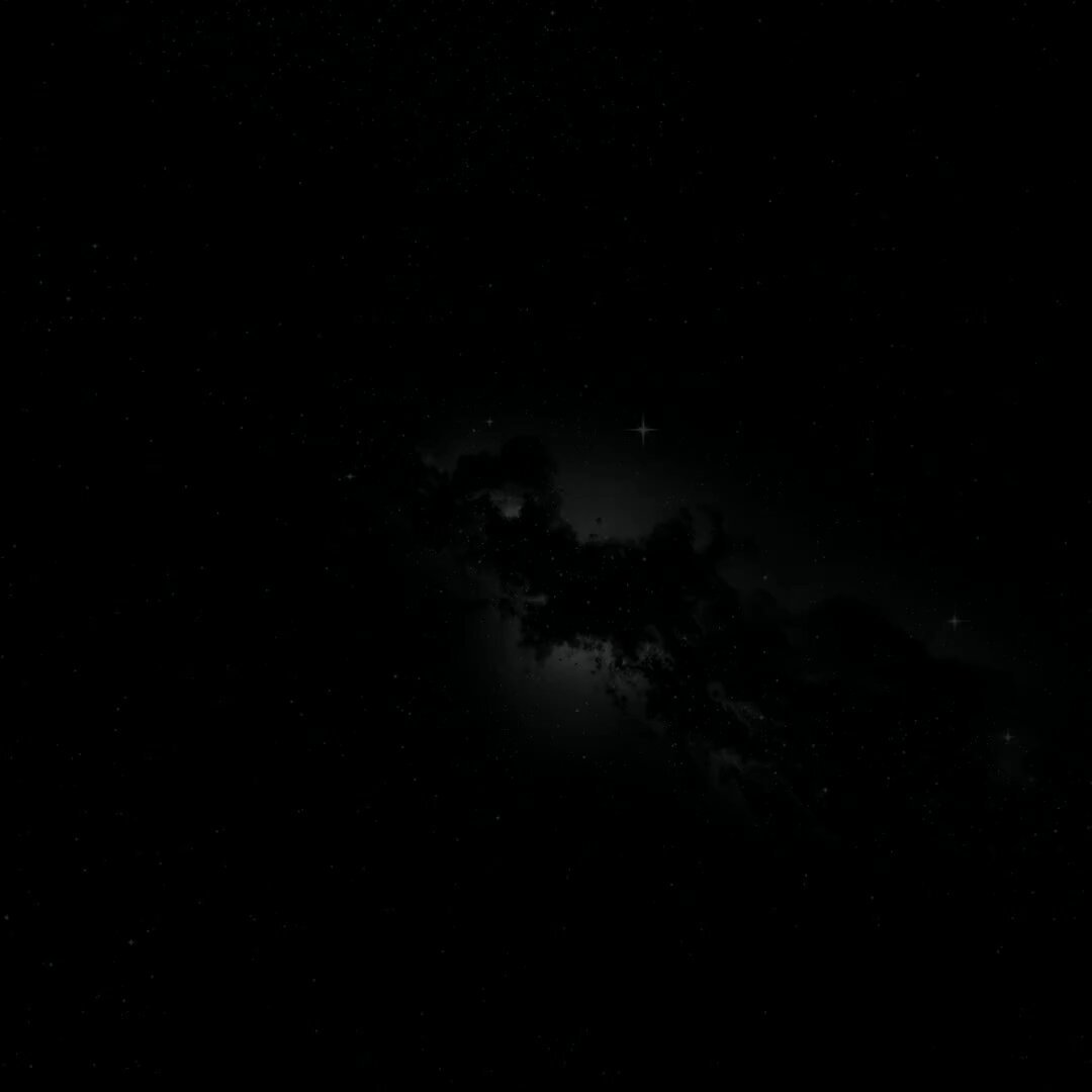 The image shows a dark, starless night sky with numerous stars scattered throughout. The blackness of the sky contrasts sharply with the white stars, creating an intense atmosphere. The image also contains text that reads "buy, send, hold" and "metallus tdbn", which could be related to the post about Bitcoin or other digital currency.