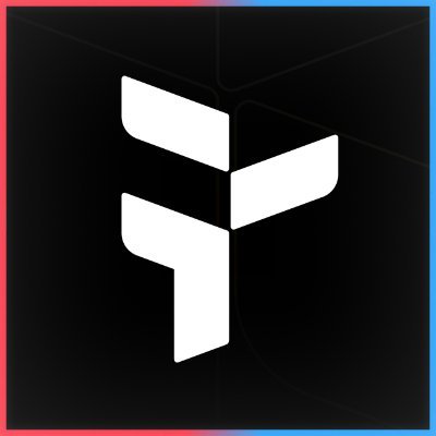 The image is an illustration of a logo with a stylized version of the word "F" at the top left corner, with an arrow pointing downwards connecting it to the bottom right corner of the image. The background is black, with the logo being the main focus and slightly offset from the center of the image. In the vicinity of this graphic design, there's a text that reads: "Happy weekend fam GM CT We all know that liquidity is the lifeblood of crypto markets but its often fragmented across chains and that'S why @useTria inventanted bestpath AVS to solves this by routing trades through the most liquid pools across 200+ blockchains".