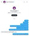 A small, low-resolution mobile screenshot of a chat profile page for 'Thao Thanh Le' on what appears to be a messaging app.