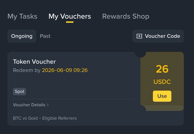 The image shows a screenshot of a website called "My Tasks", which displays information about a rewards shop. The main focus of the image is a list of rewards points that users can earn by participating in an online tournament, with a specific reward point for USDC (United States Dollar Coin). The text on the screen indicates that the user has earned 26 USDC from this particular rewards shop.