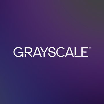 The white 'GRAYSCALE' logo centered on a purple-to-blue gradient background.