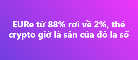 A purple gradient image with white Vietnamese text that translates to: 'From 88% ROI down to 2%, the crypto market now is the playground of dogs.',
