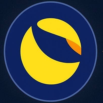 A simple logo featuring a yellow abstract 'e' shape with an orange accent, set inside a dark blue circle on a black background.