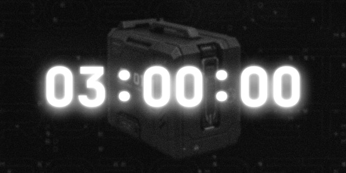 The image features a square graphic that displays the words "3 hours remaining until the ROBOPET® collection launch. Airdrop distribution has been completed." The square includes a glowing number three, which stands out against the dark background. Below this number, there are two more glowing numbers - 00:00 and 09:09, indicating either the start time or end time of the airdrop. These airdrop notifications are essential for users to know when they can expect their wallets to be received on the @solana server.