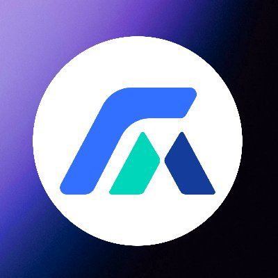 The image displays the logo of o1.exchange, featuring a stylized blue and teal "F" or arrow design inside a white circle against a purple and black gradient background, representing the on-chain trading platform mentioned in the post as it officially launches today.