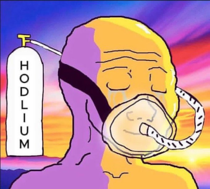 The image features a cartoon depiction of a man wearing a gas mask, with his eyes closed as if he's meditating or sleeping. The background shows an orange sky with clouds, creating a surreal atmosphere. In the bottom right corner of the image, there is text that reads "$WOJAK on ETH’s strength is unreal Market’s bleeding and thousands of wojak believers aren't willing to sell anywhere near here Holder count is also growing and nearing 10k This is the next billion dollar coin to hit Ethereum". The man's gas mask, along with the text in the image, suggests that this could be a joke or a humorous commentary on the current state of cryptocurrency markets.
