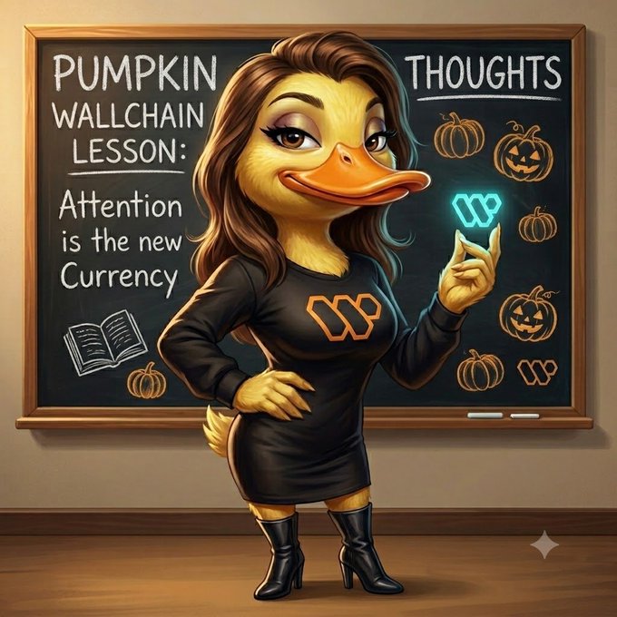 The image features a cartoon duck standing next to a chalkboard with various drawings and text. The duck has a serious expression as if she's giving advice or sharing her thoughts about the current state of Ethereum. The post includes information about the importance of paying attention to the new currency, which is related to the duck's message in terms of investing wisely and staying informed about the latest developments in the cryptocurrency world.