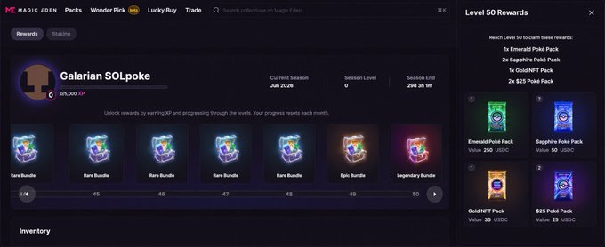The image shows a computer screen displaying a page from an online marketplace called Solana. The webpage provides information about various packs of NFTs for sale, including one with a price tag showing a value of 5.99. Users can also find details on these packs, such as the number of packs available and how to receive them. There are multiple levels of rewards associated with these packs, which encourages users to engage in more trading activities to earn additional gains. The post about this marketplace has been shared by a person named "Collector" who is interested in acquiring NFTs at a lower cost than the market price or trying out new packs for fun and exploration purposes.