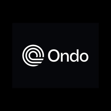 The image displays the Ondo logo, featuring a spiral-like symbol next to the name "Ondo" in white text on a black background. This branding aligns with the post highlighting Ondo's leading position among tokenized ETF issuers with $160.2M in year-to-date market cap growth.