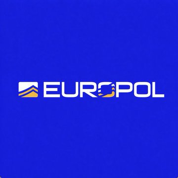 The EUROPOL logo displayed in white and orange on a blue background.