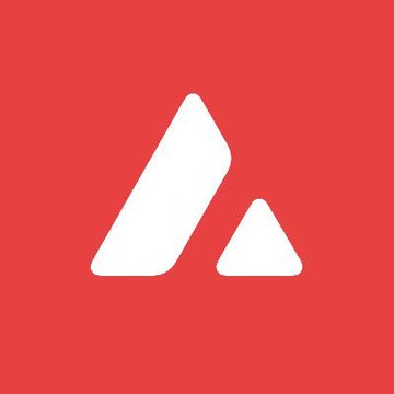 The image shows a red background with an upward-pointing triangle logo that reads "A". The text below the logo states "BREAKING: Avalanche monthly active addresses have more than tripled since December, from 467K to 1.6M." This information is related to the post about Avalanche and its growth in recent months.