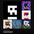 A collage of small pixel art images, including a skull and various characters, with the word "CONSTRAINT" in the bottom left corner.
