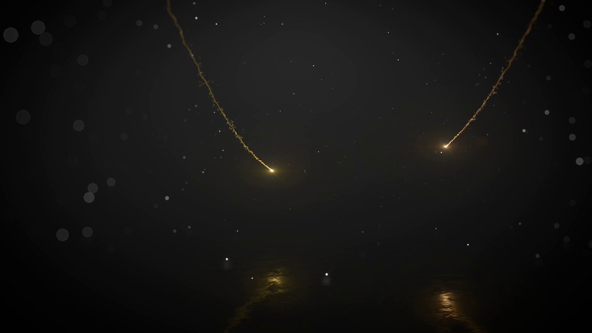 The image shows a night sky with two bright yellow stars, one located at the top left corner of the frame and the other towards the bottom right corner. The background consists of black dots representing stars scattered throughout the scene. The caption below the image provides information about the post's content, stating that it is an album review for Ameretaverse Week 1, which includes a summary of the album's theme, a list of approved applications, and details on NFTs and community potential profit.