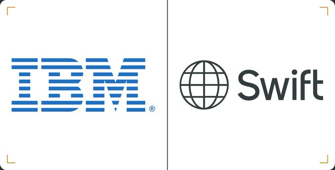 The IBM logo alongside the Swift logo displayed side by side.