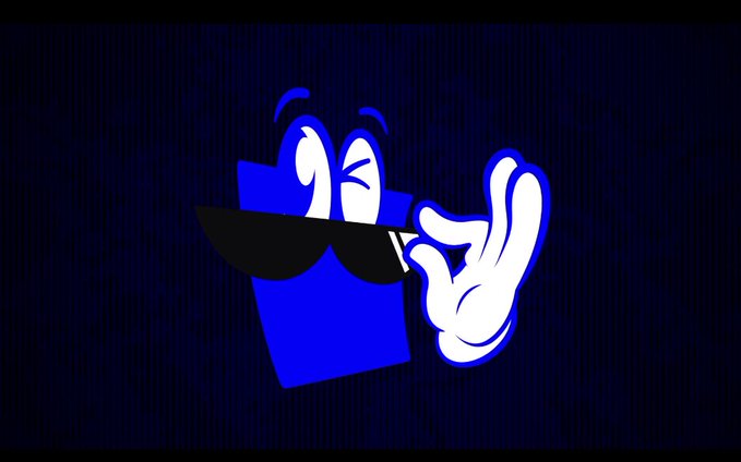 The image features a cartoon character with sunglasses, a mustache, and a goatee, wearing a blue shirt that has a white hand holding up two fingers as if giving a peace sign or waving. The background of the image is black, which contrasts with the colorful character and makes it stand out. The caption below the image reads: "This is exactly why I keep a close eye on the @base ecosystem. They’re no longer just building new chains. They’re building the tools needed for the next generation of on chain use."