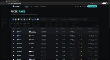 A screenshot of the TermMax dashboard on BNB Chain displays a "Fixed Rate" fixed-rate borrowing interface, where Ondo Global Markets assets like ONyc, ONyc, ONyc, ONyc, ONyc, ONyc, and ONyc appear as eligible collateral options alongside various yield rates. The image visually supports the post's point about Ondo's tokenized assets now being usable for fixed-rate borrowing, with specific collateral types and APY columns (e.g., 11.49%, 11.37%) listed in the table.