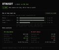 A dark-themed website or dashboard interface for 'STRIDE' displaying various metrics and data panels.